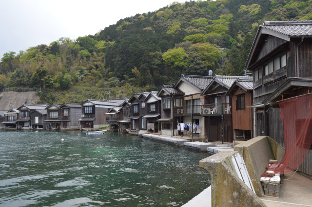 Ine, a fishing village on the coast of Kyoto Prefecture, famed for its 'boat houses' pressed close against the sea.