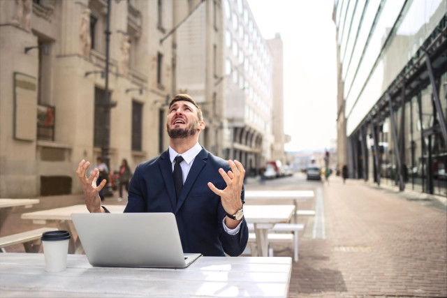 Businessman Upset 