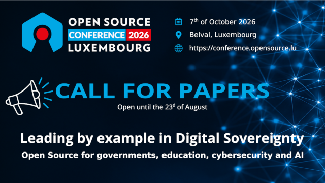 Banner for the Call for Paper post with the Open Source Conference Logo