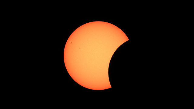 Partial solar eclipse from the Netherlands
