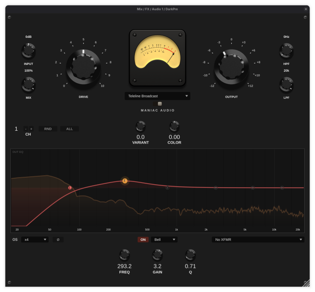 DarkPre extended plugin UI.