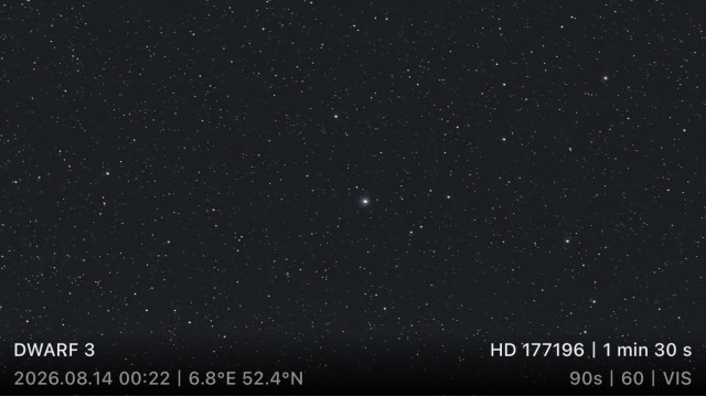 Dwarf 3 HD 177196 star photograph