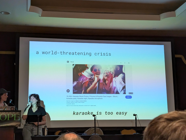 A world threatening crisis

Stock image of karaoke

Karaoke is too easy
